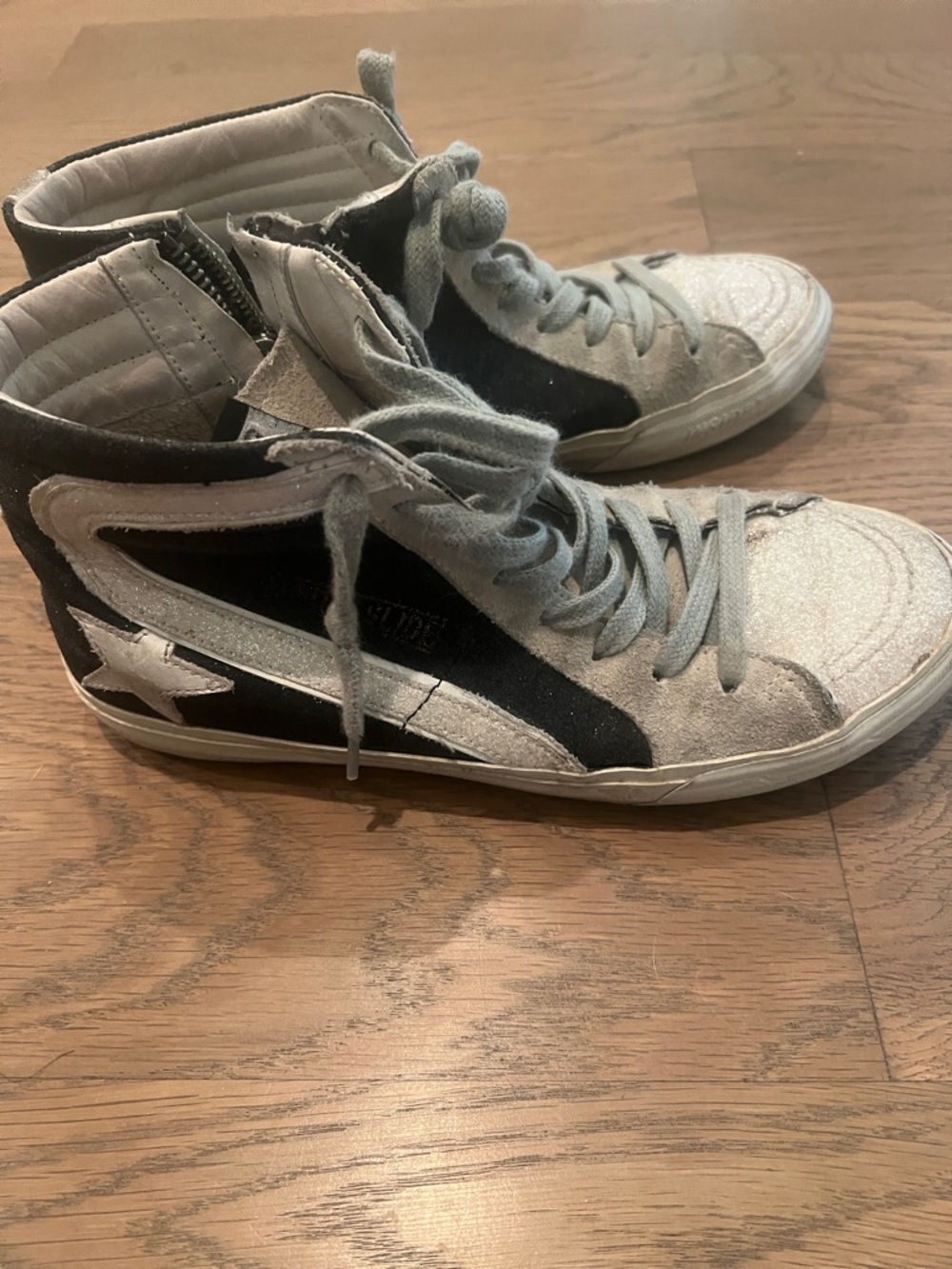 Golden Goose Women's High-Top Sneakers in Black and Gray